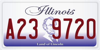IL license plate A239720