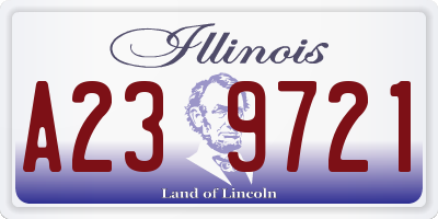 IL license plate A239721