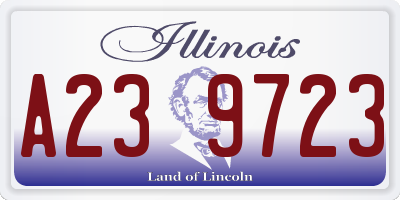 IL license plate A239723