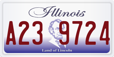 IL license plate A239724
