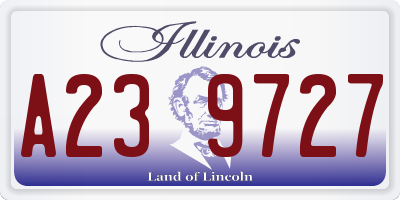 IL license plate A239727