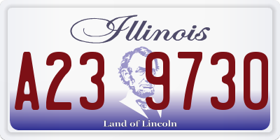 IL license plate A239730