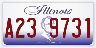 IL license plate A239731