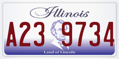 IL license plate A239734