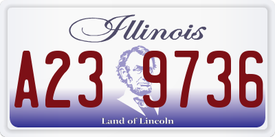 IL license plate A239736