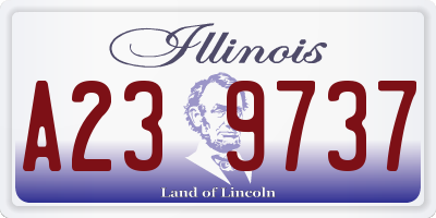 IL license plate A239737
