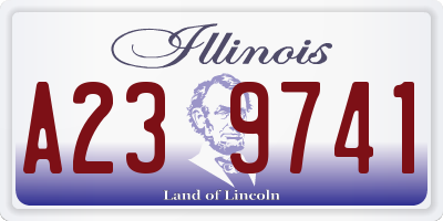 IL license plate A239741