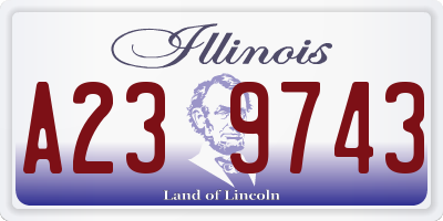 IL license plate A239743