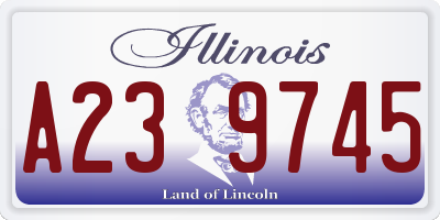 IL license plate A239745