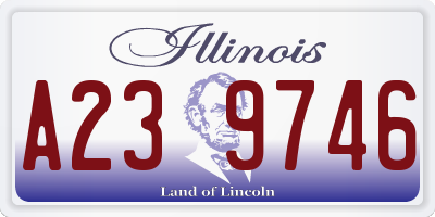 IL license plate A239746
