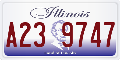 IL license plate A239747