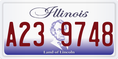 IL license plate A239748
