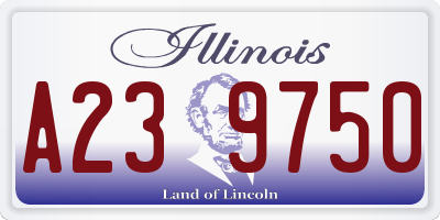 IL license plate A239750