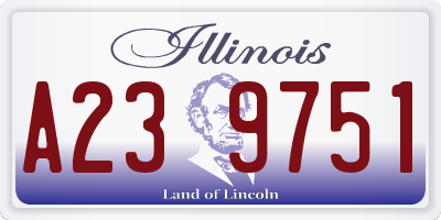 IL license plate A239751