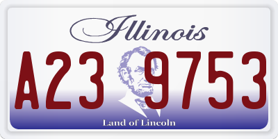 IL license plate A239753