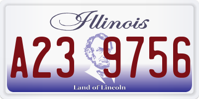 IL license plate A239756