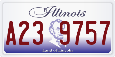 IL license plate A239757