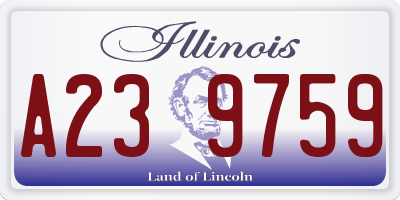 IL license plate A239759
