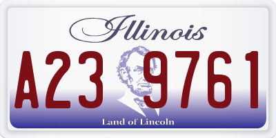 IL license plate A239761