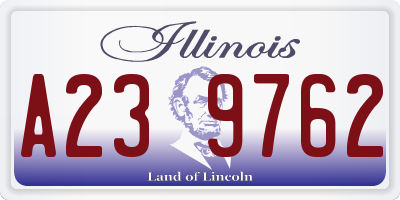 IL license plate A239762