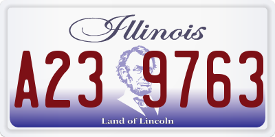 IL license plate A239763