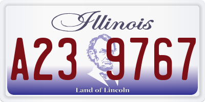 IL license plate A239767