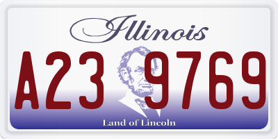 IL license plate A239769