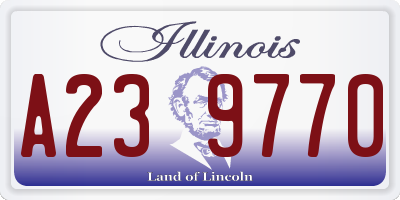 IL license plate A239770