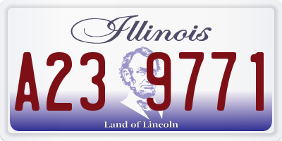 IL license plate A239771