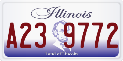 IL license plate A239772