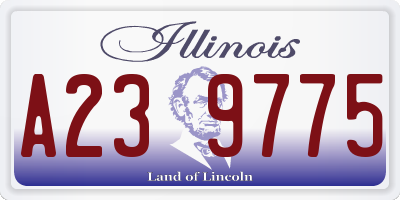 IL license plate A239775