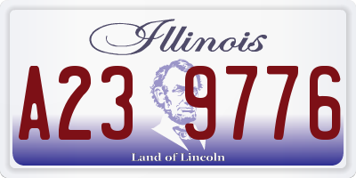 IL license plate A239776