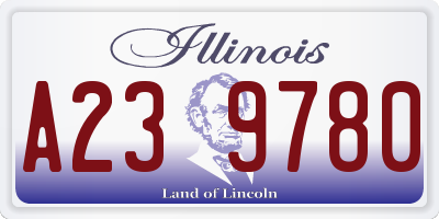 IL license plate A239780