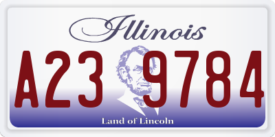 IL license plate A239784