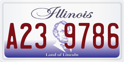 IL license plate A239786