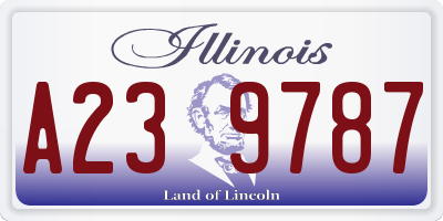 IL license plate A239787
