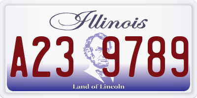 IL license plate A239789