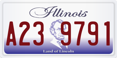 IL license plate A239791