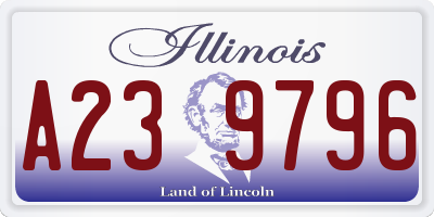 IL license plate A239796