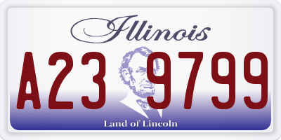 IL license plate A239799
