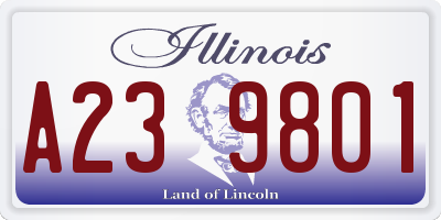 IL license plate A239801