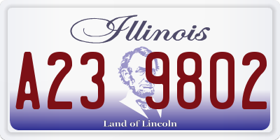 IL license plate A239802