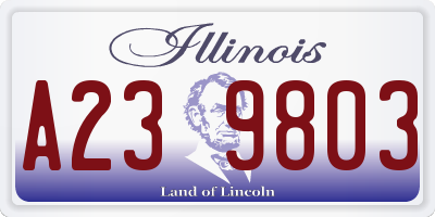 IL license plate A239803