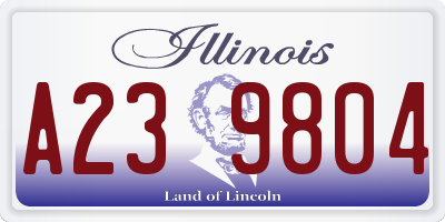 IL license plate A239804