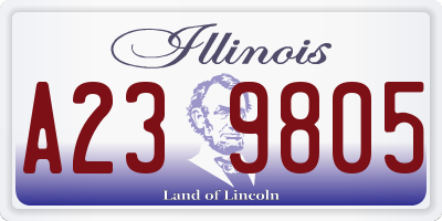IL license plate A239805