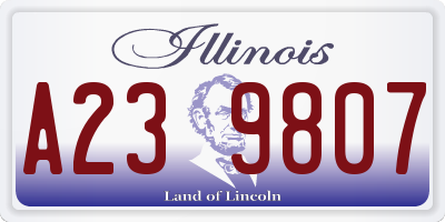 IL license plate A239807