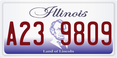 IL license plate A239809