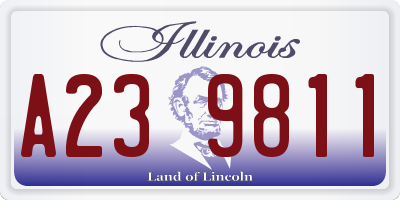 IL license plate A239811