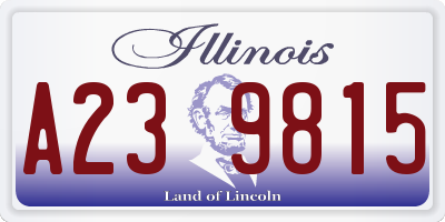 IL license plate A239815