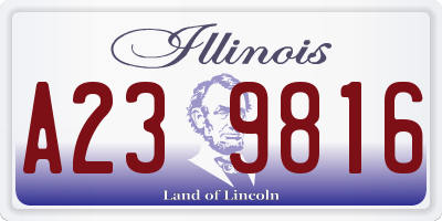 IL license plate A239816